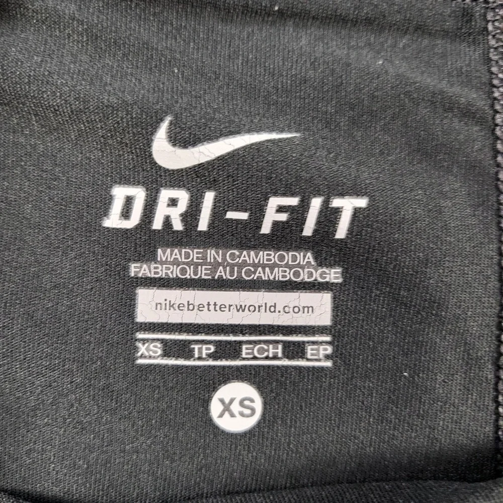 Nike Womens Dri-Fit Border Tennis Skort Black White Built-In Shorts 405188 Sz XS